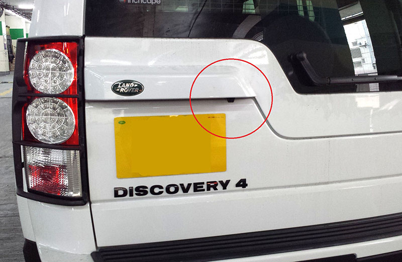 Land Rover Discovery 4 車尾鏡頭安裝位置